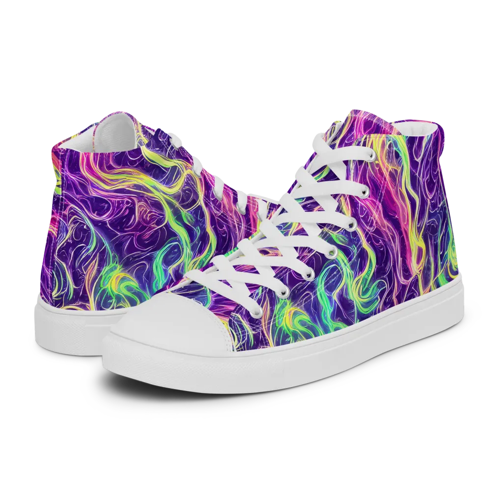 Glowstream on Women's High Top Canvas Shoes — Left