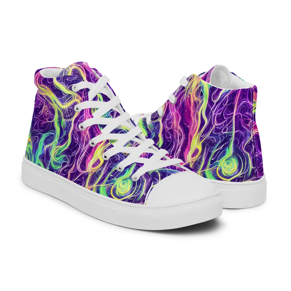 Glowstream on Women's High Top Canvas Shoes — Right