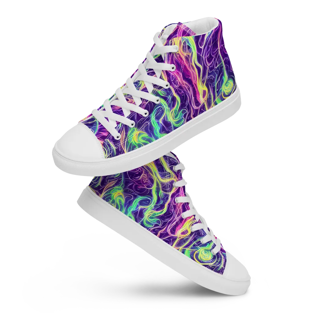 Glowstream on Women's High Top Canvas Shoes — Front
