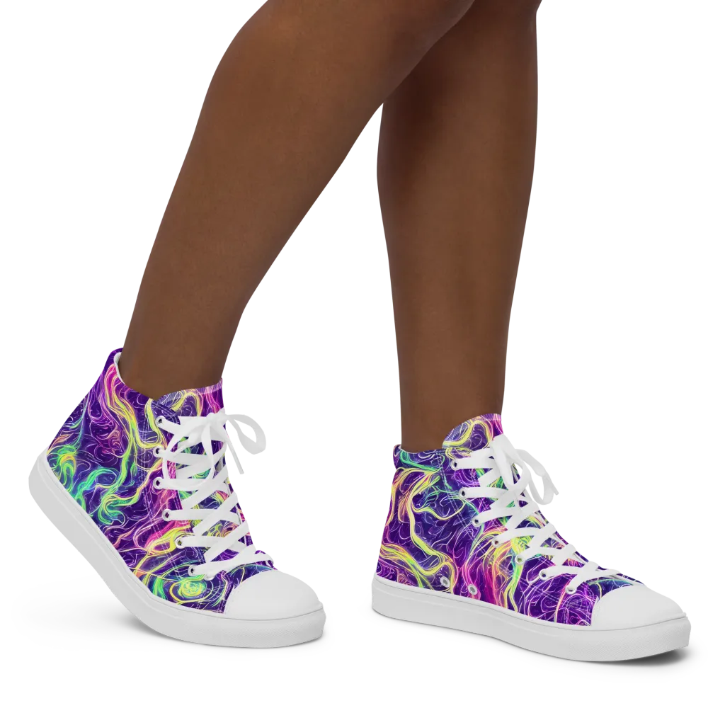 Glowstream on Women's High Top Canvas Shoes — Right