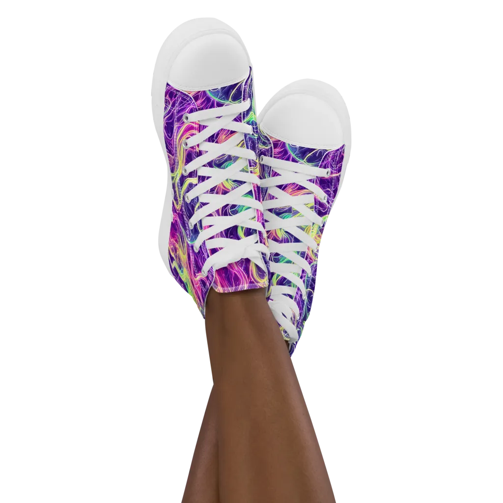 Glowstream on Women's High Top Canvas Shoes — Front