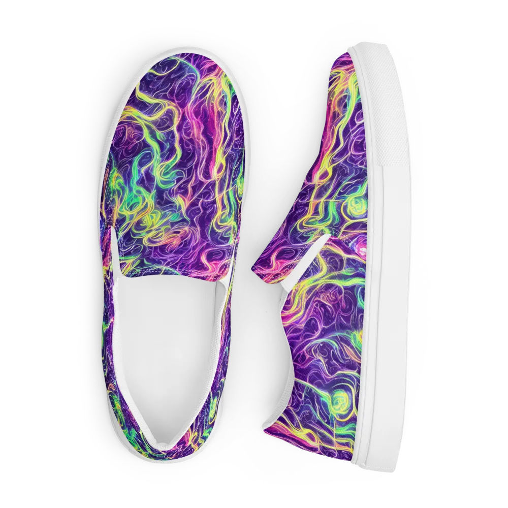 Glowstream on Men's Slip-On Canvas Shoes — Front
