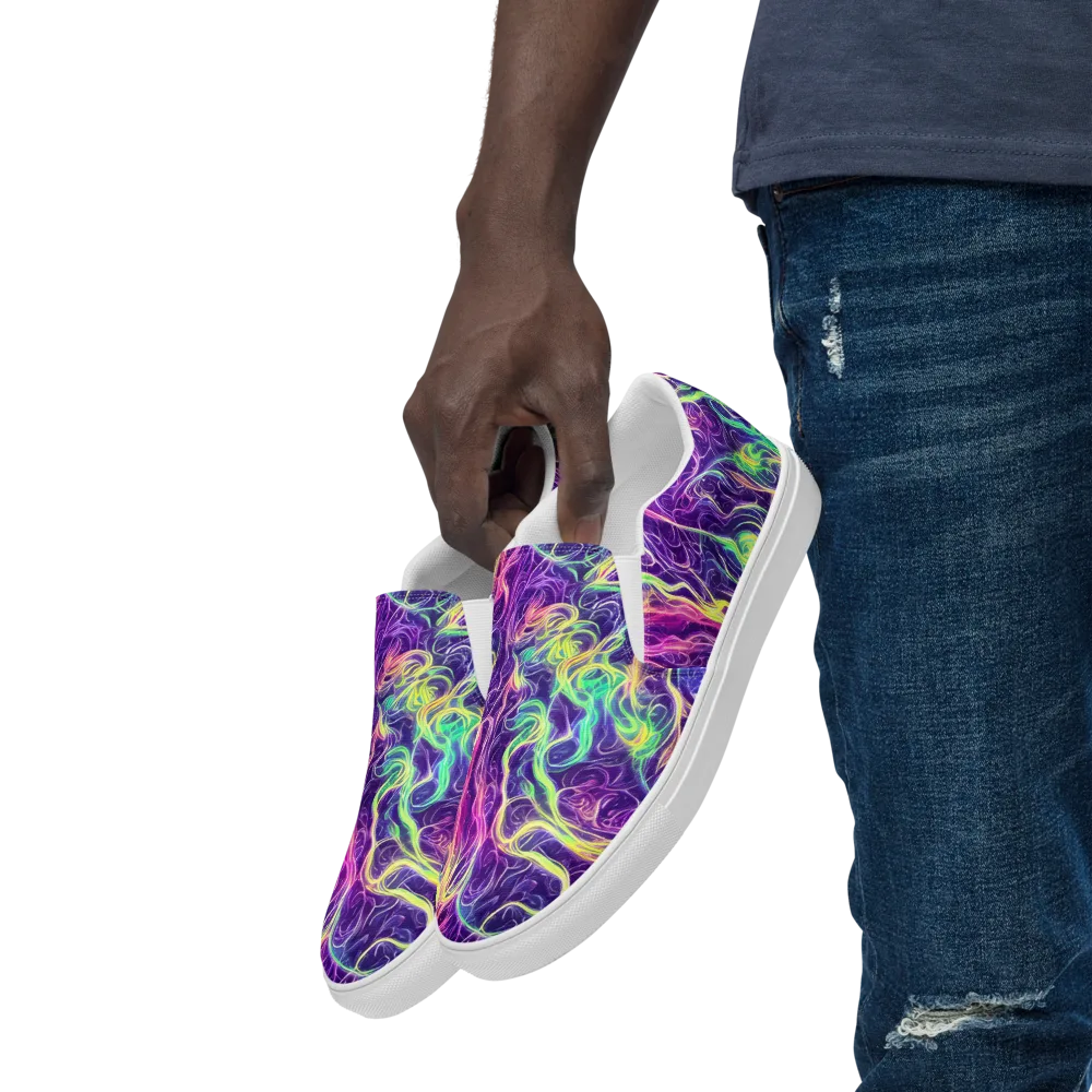 Glowstream on Men's Slip-On Canvas Shoes — Left Front