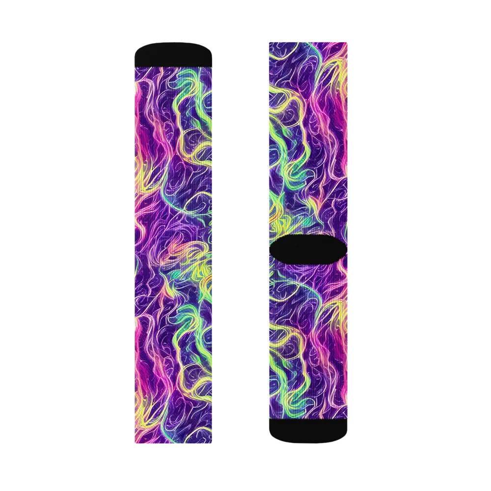 Glowstream on Socks — Right Sock