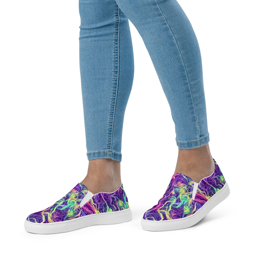 Glowstream on Women's Slip-On Canvas Shoes — Front