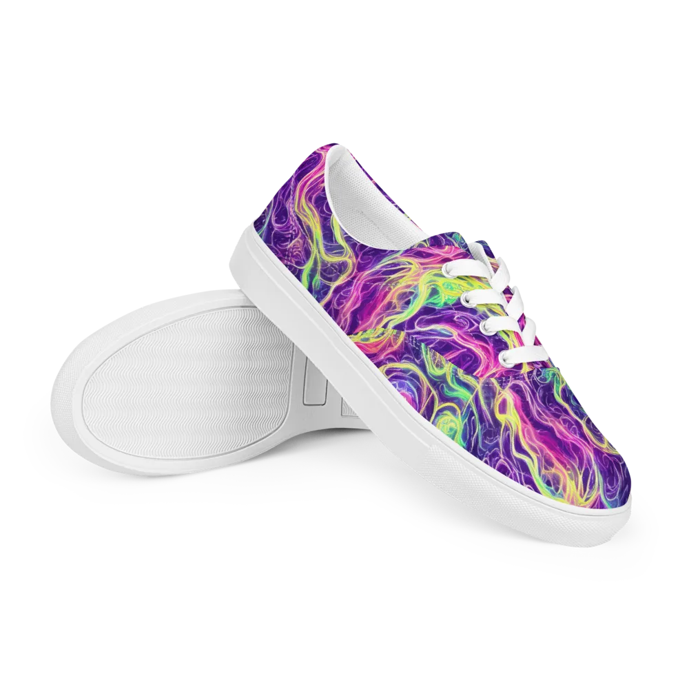 Glowstream on Men's Lace-Up Canvas Shoes — Right Front
