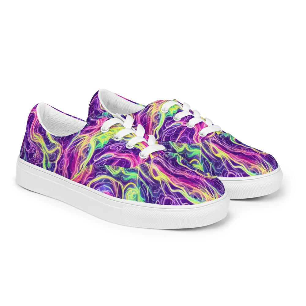 Glowstream on Men's Lace-Up Canvas Shoes — Right Front