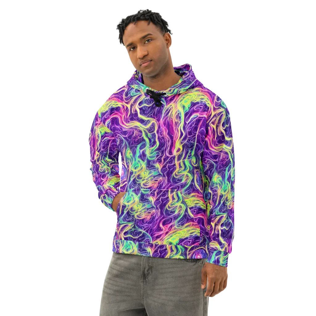 Glowstream on Cotton Hoodie — Left Front