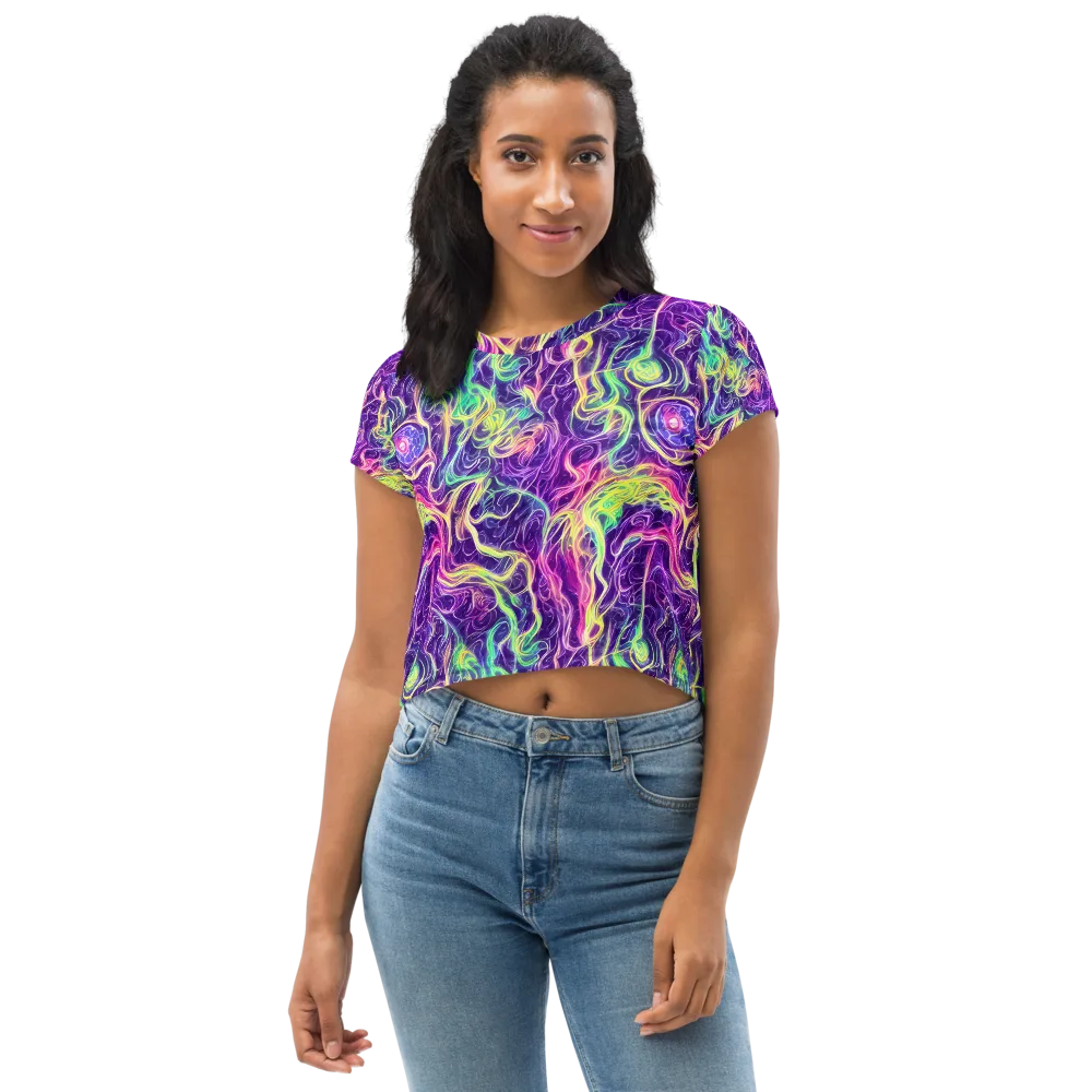 Glowstream on Crop Tee — Front