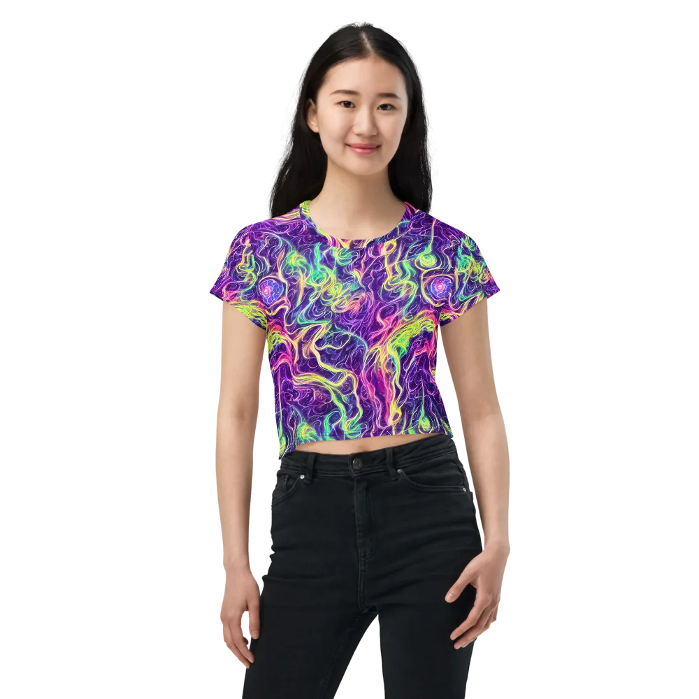 Glowstream on Crop Tee — Front