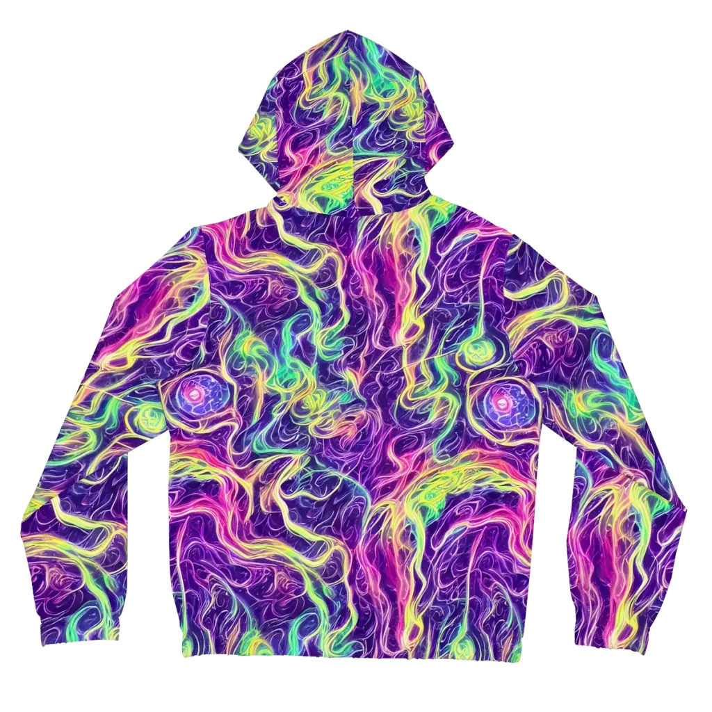 Glowstream on Women's Full-Zip Hoodie — Back
