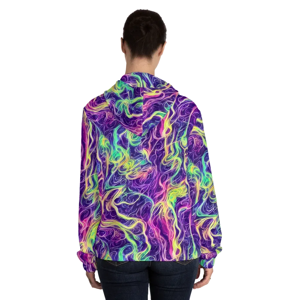 Glowstream on Women's Full-Zip Hoodie — Back On Person