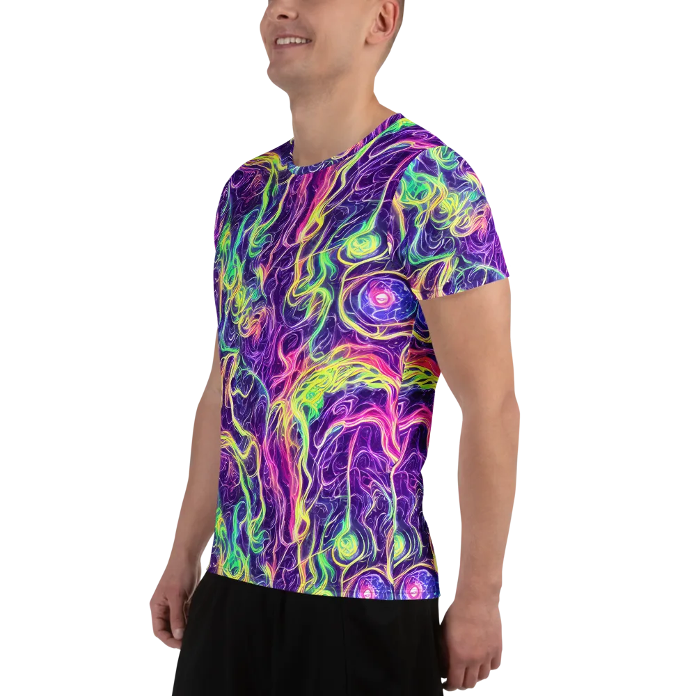 Glowstream on Men's Athletic T-Shirt — Left
