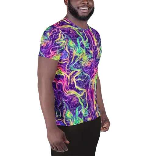 Glowstream on a Men's Athletic T-Shirt