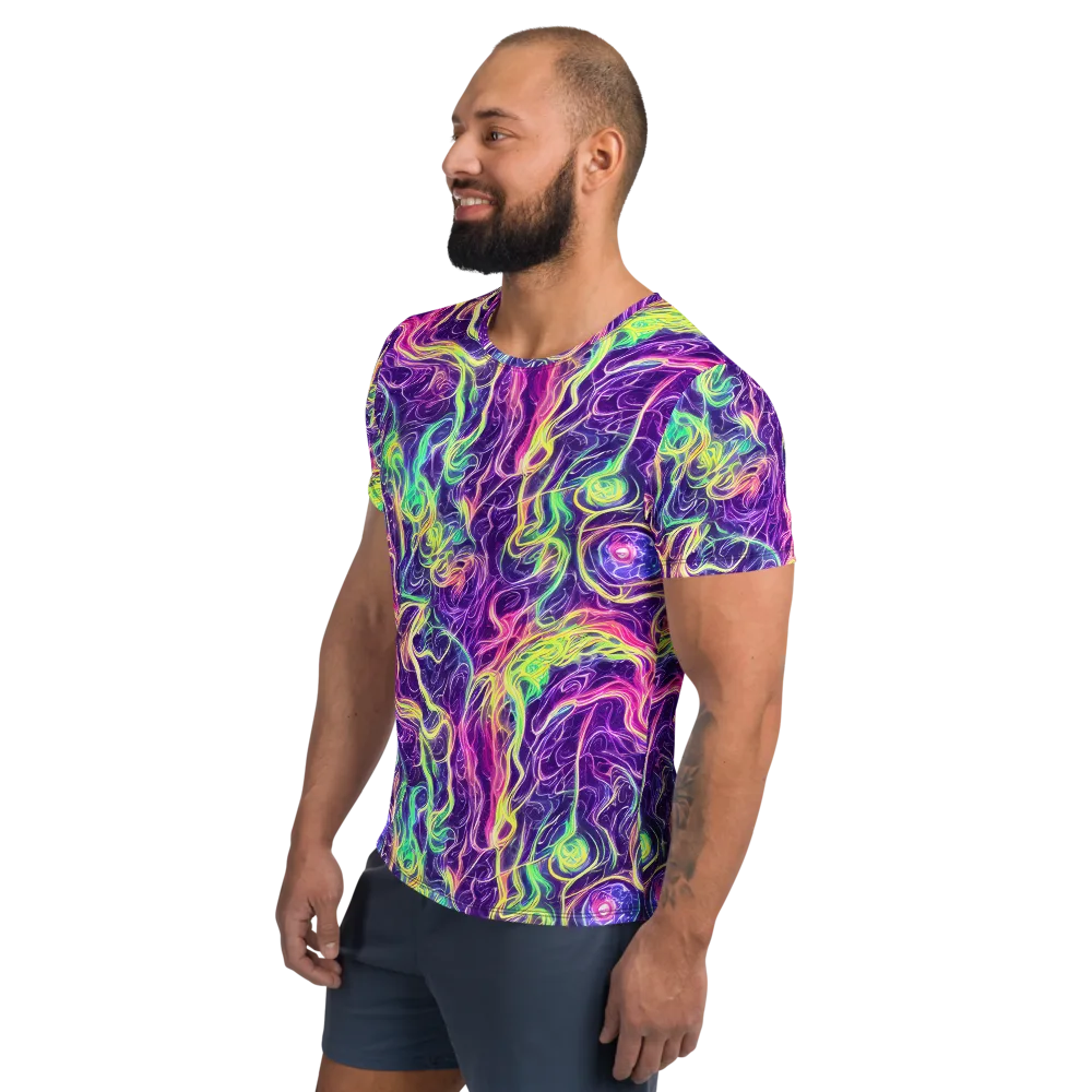Glowstream on Men's Athletic T-Shirt — Left