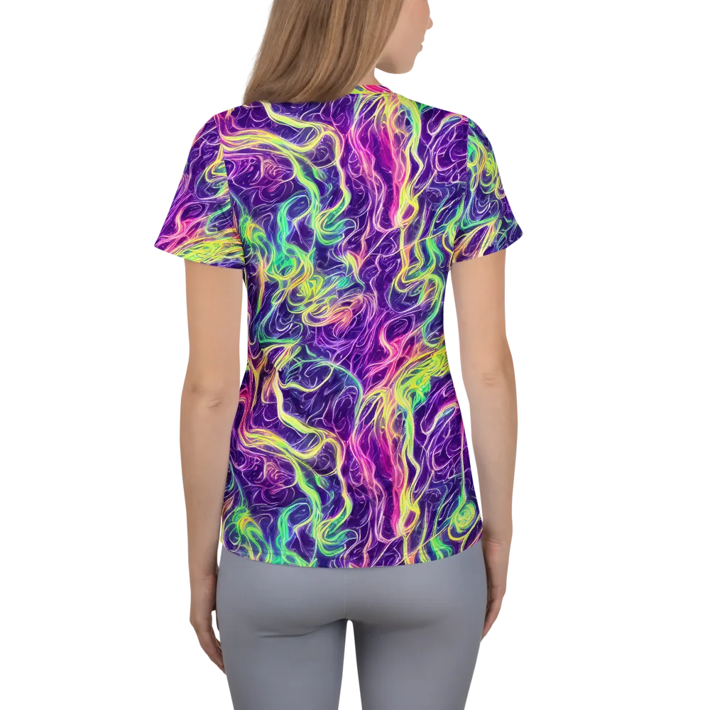 Glowstream on Women's Athletic T-Shirt — Back