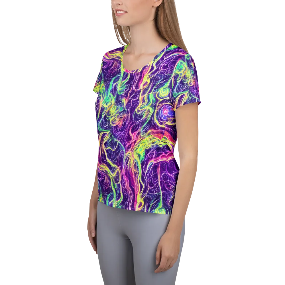 Glowstream on Women's Athletic T-Shirt — Left