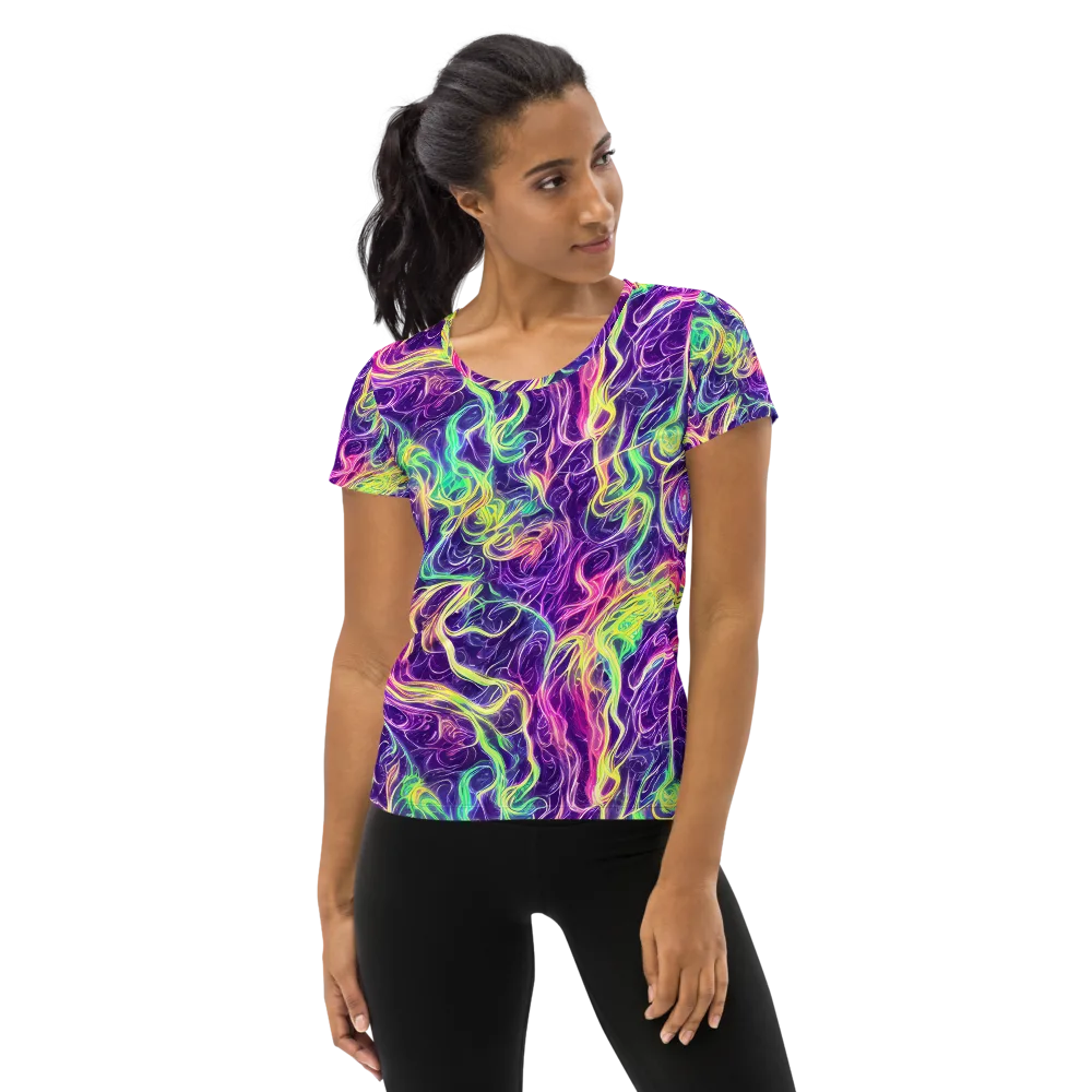 Glowstream on Women's Athletic T-Shirt — Front