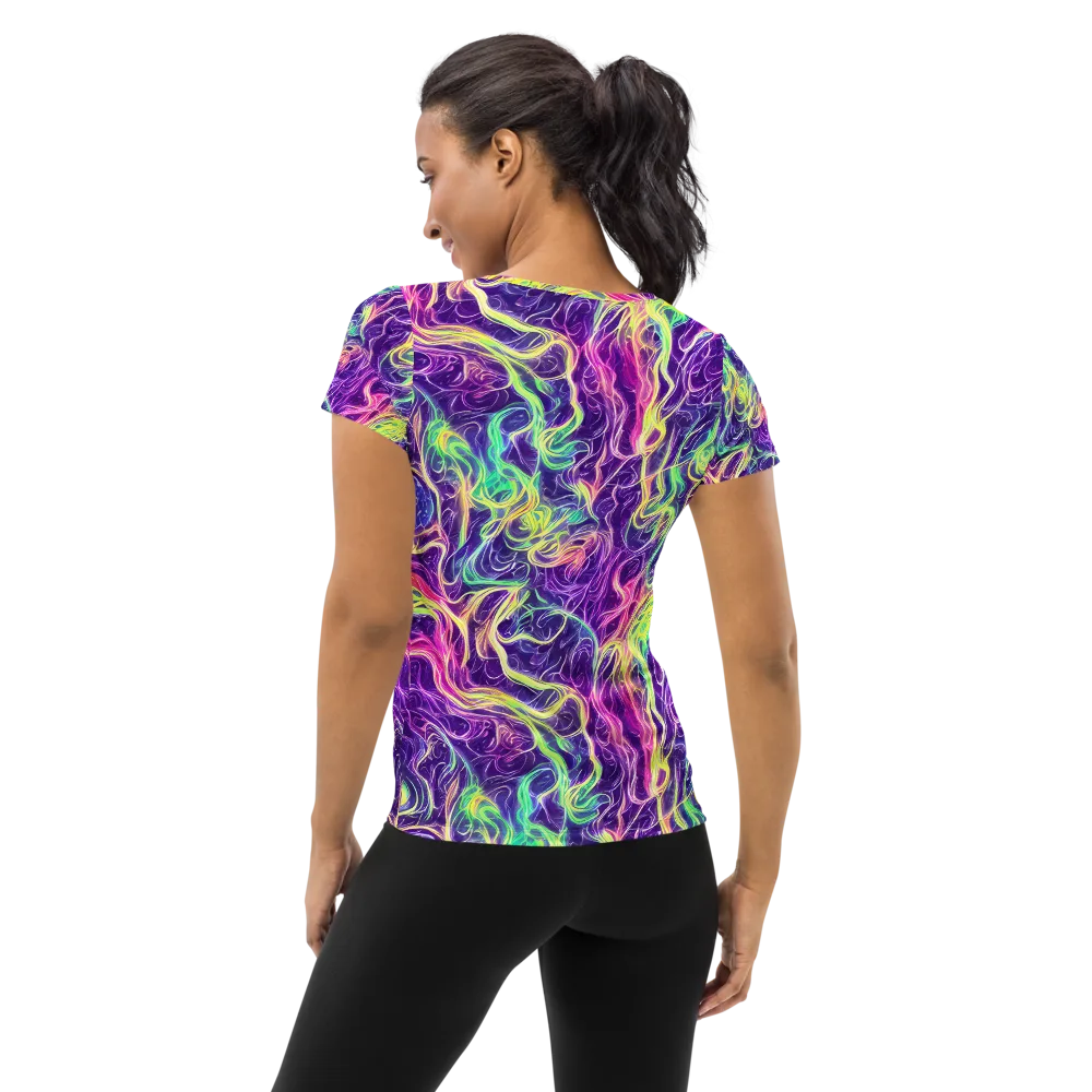 Glowstream on Women's Athletic T-Shirt — Back