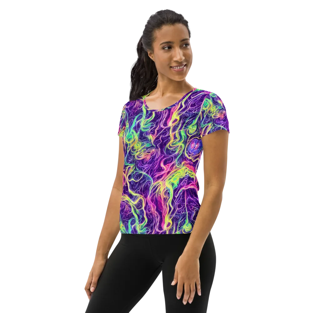 Glowstream on Women's Athletic T-Shirt — Left