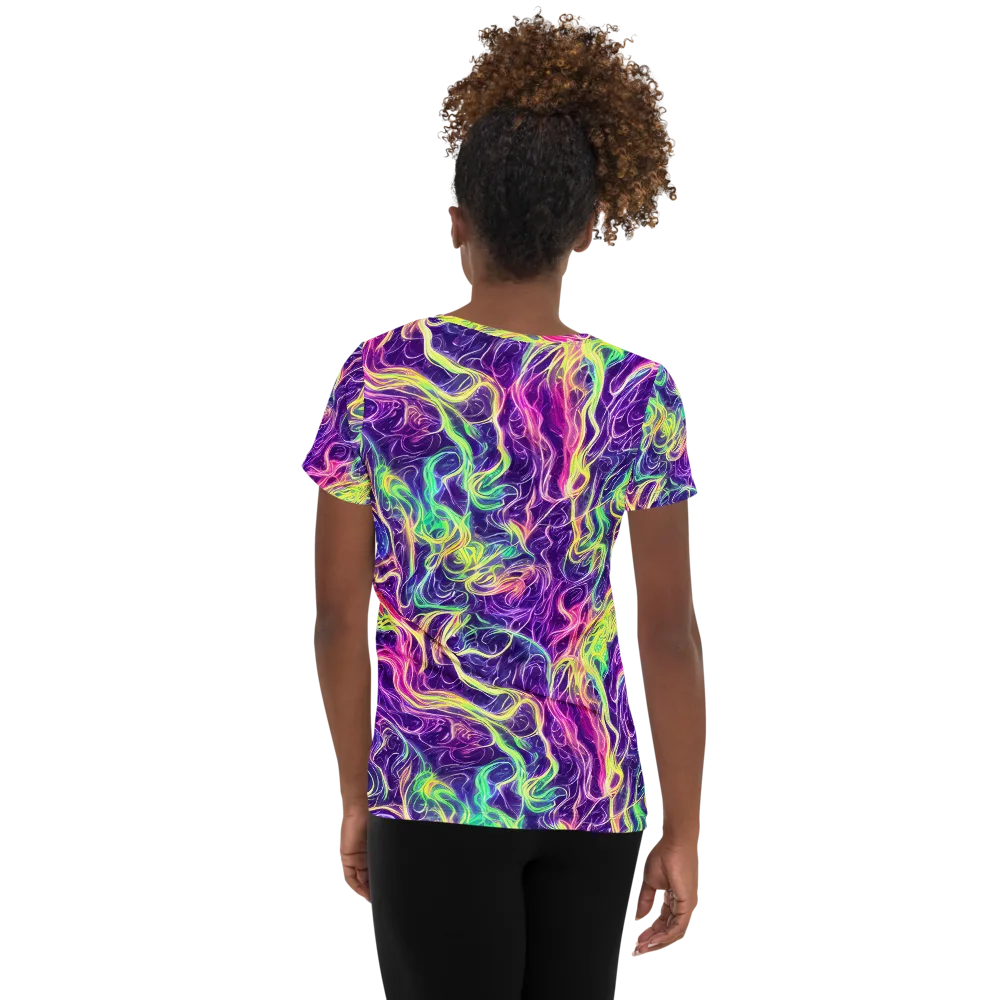 Glowstream on Women's Athletic T-Shirt — Back