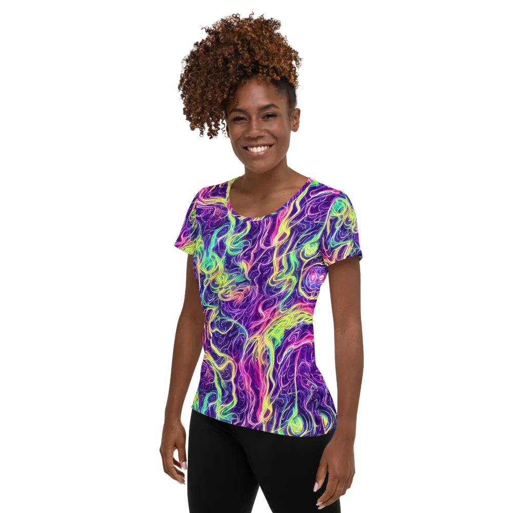 Glowstream on Women's Athletic T-Shirt — Left