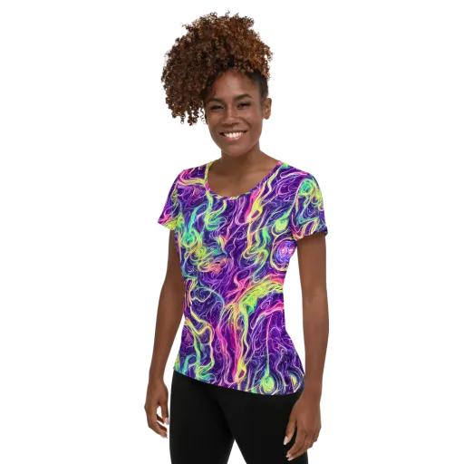 Glowstream on a Women's Athletic T-Shirt