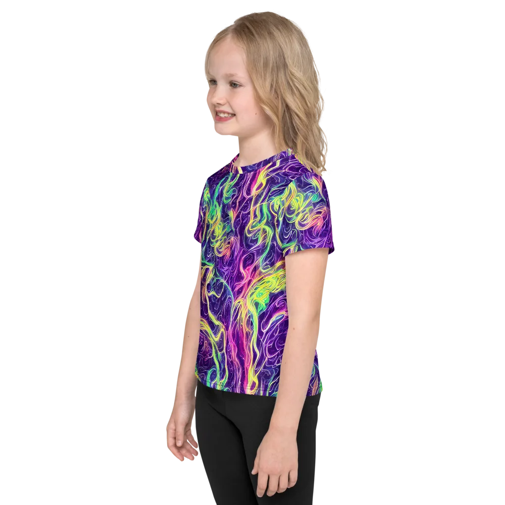 Glowstream on Kids Crew Neck T-Shirt — Left