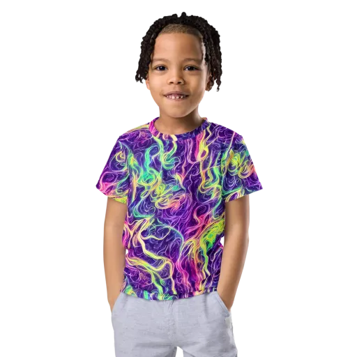 Glowstream on a Kids Crew Neck T-Shirt