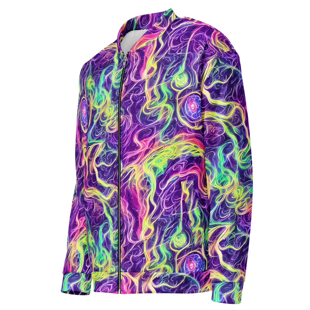 Glowstream on Bomber Jacket — Left Front