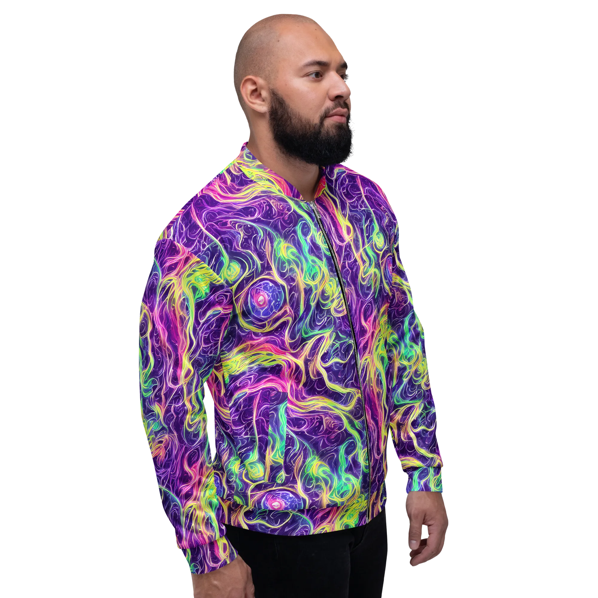 Glowstream on Bomber Jacket — Right