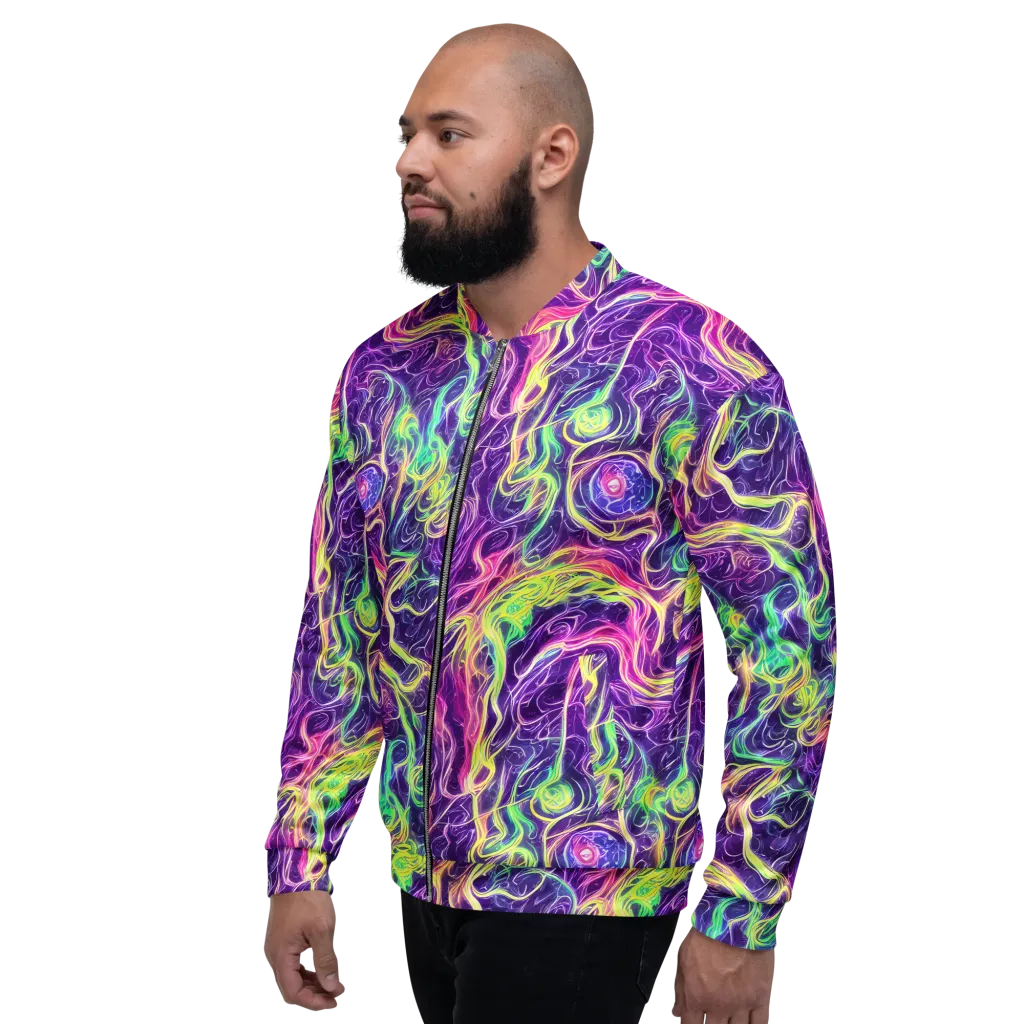 Glowstream on Bomber Jacket — Left