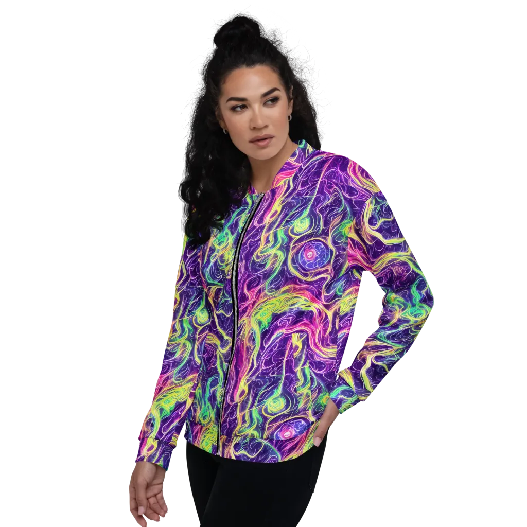 Glowstream on Bomber Jacket — Left