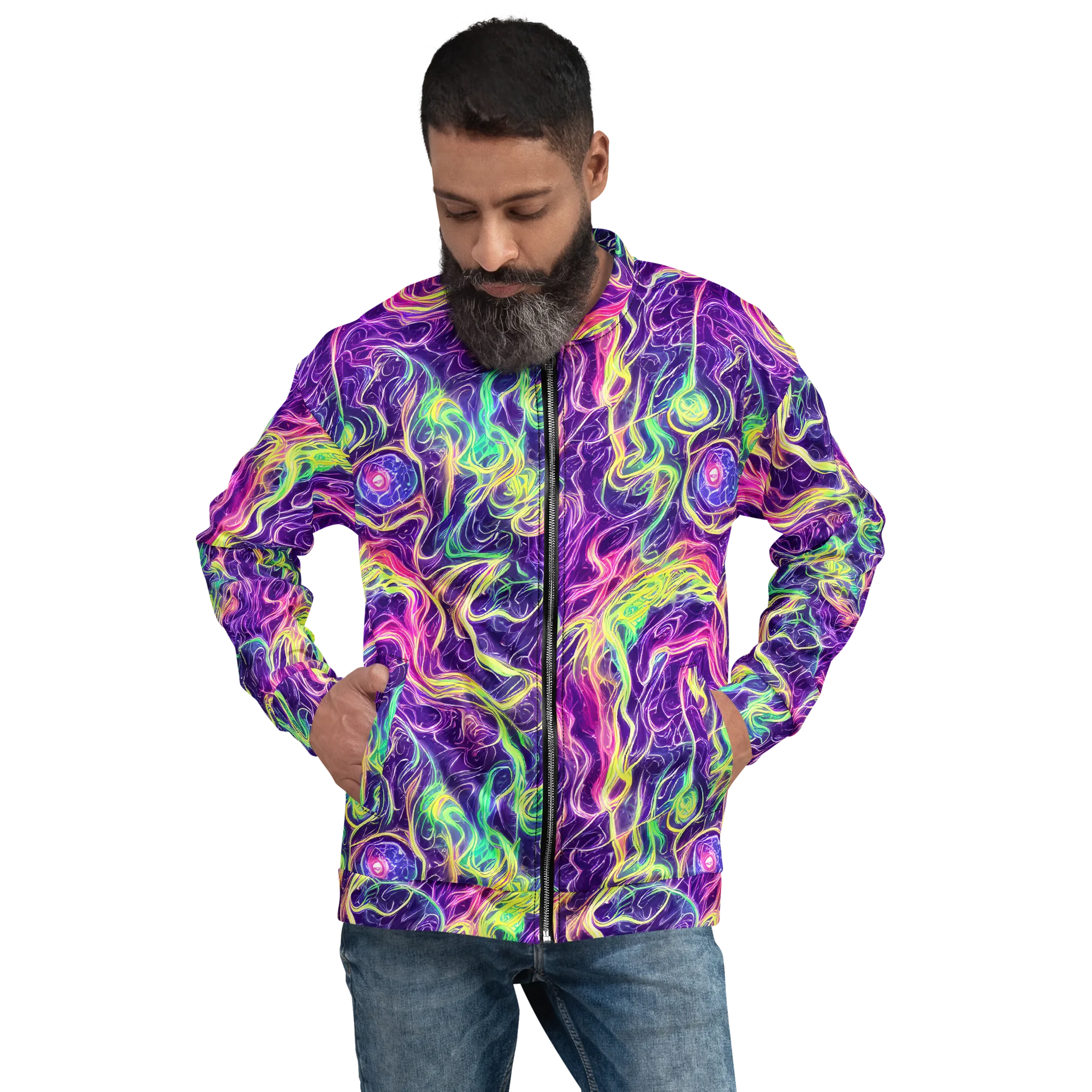 Glowstream on Bomber Jacket — Front