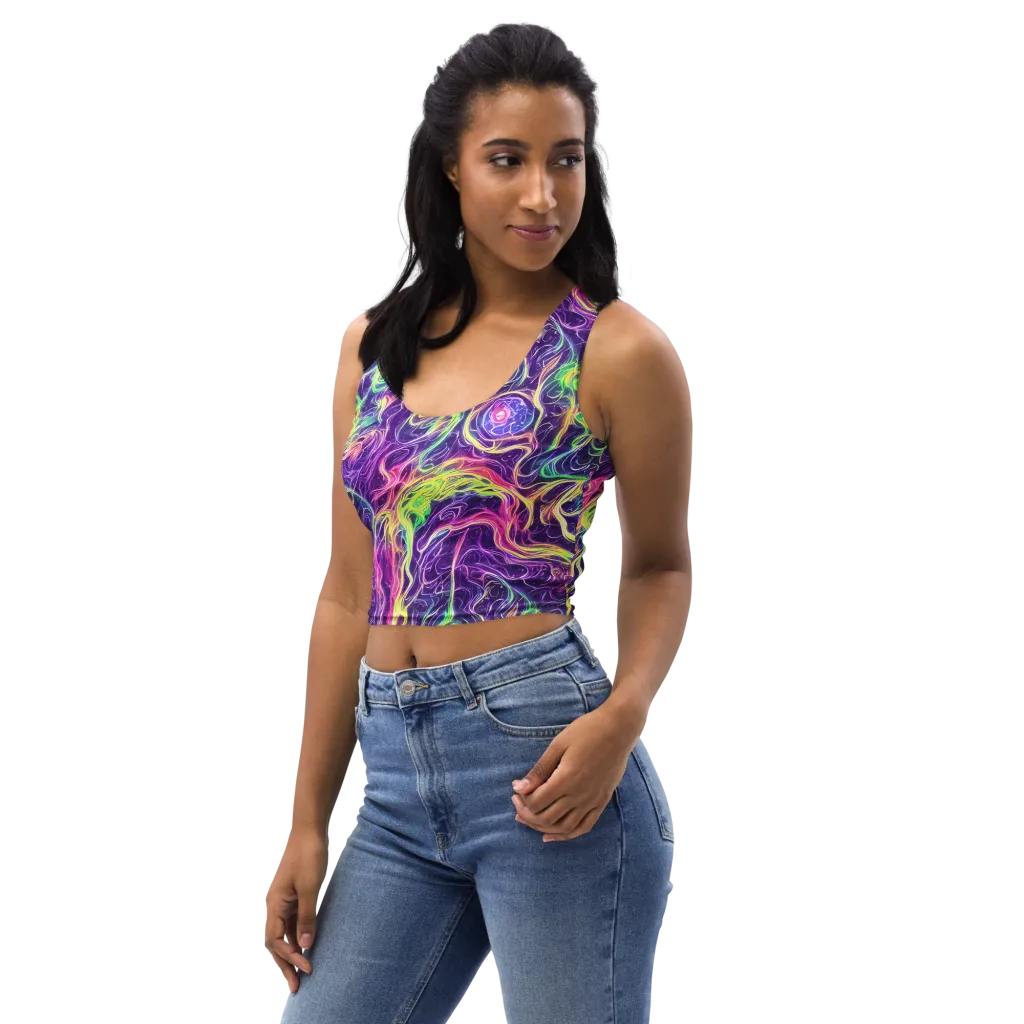 Glowstream on Crop Top — Left Front
