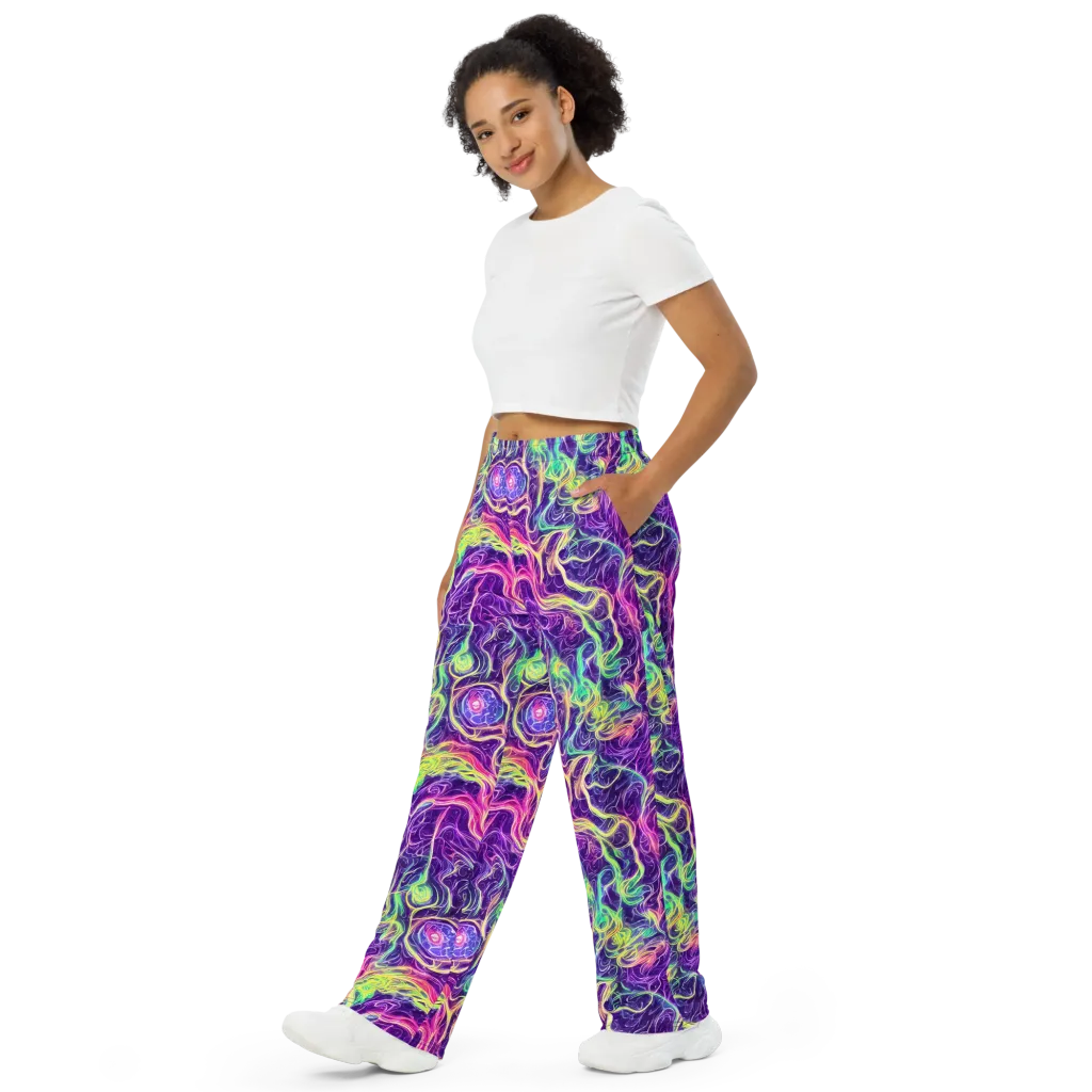 Glowstream on Wide-Leg Pants — Left Front