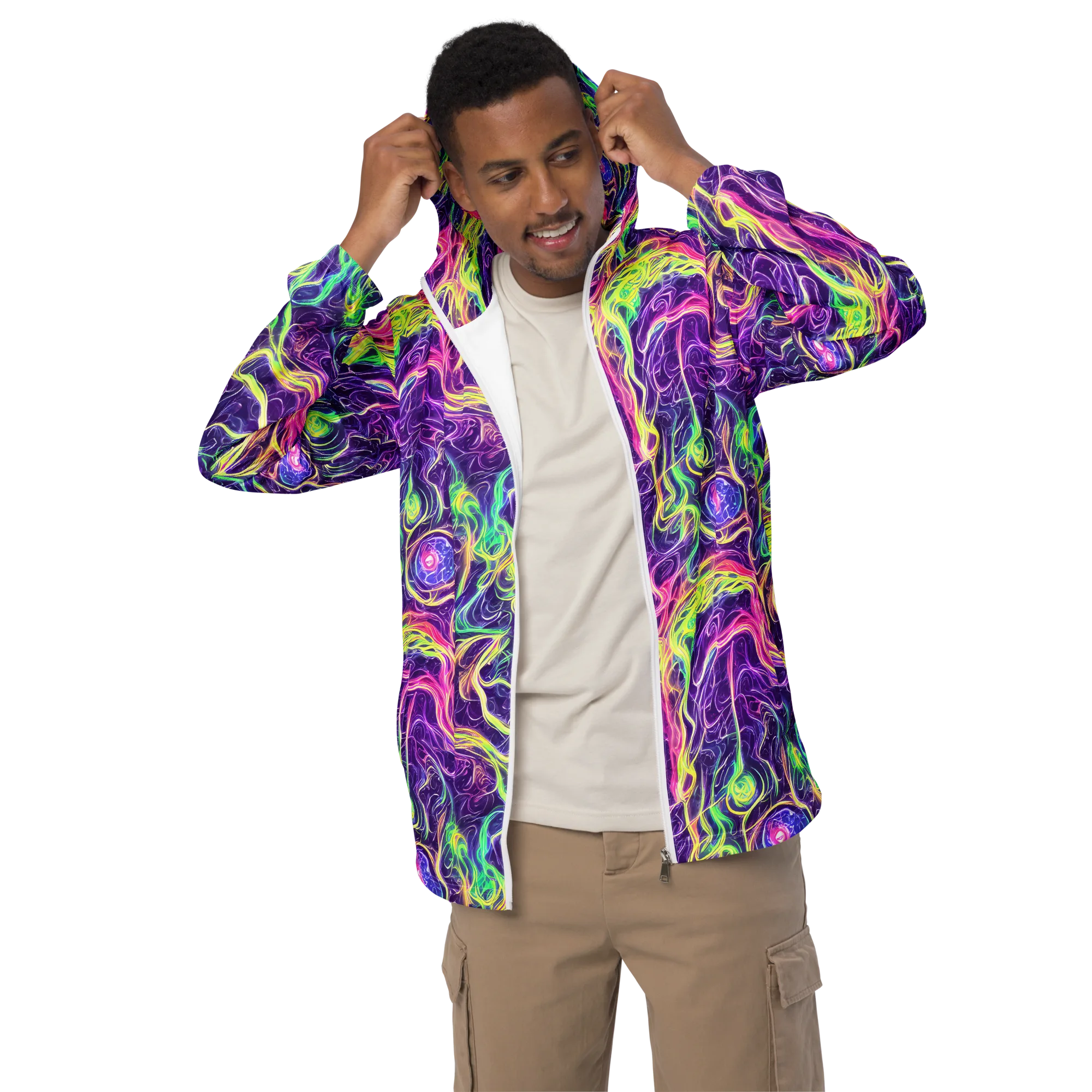 Glowstream on Men's Windbreaker — Front