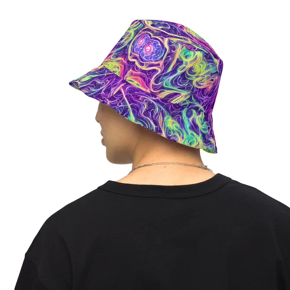 Glowstream on Reversible Bucket Hat — Back Inside