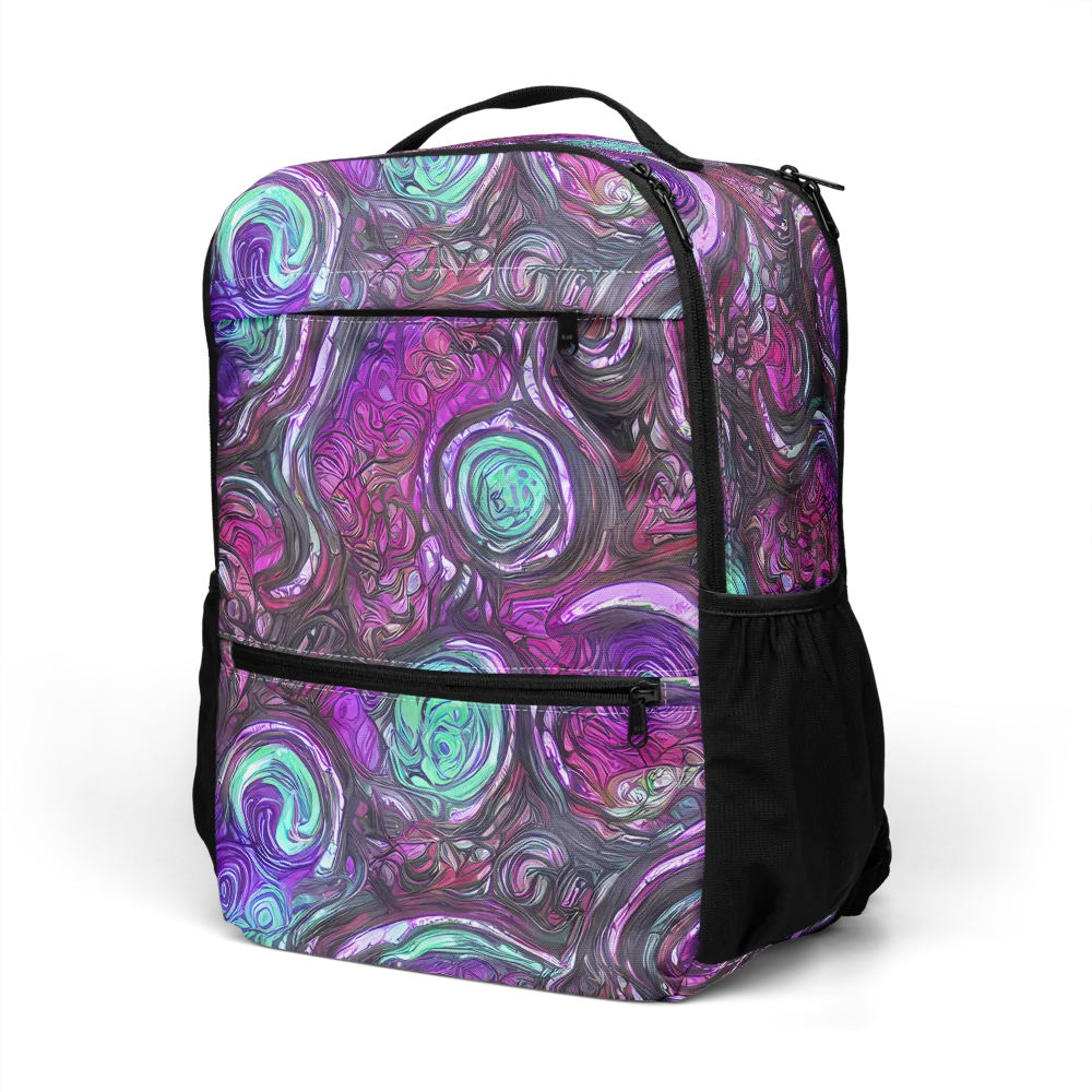 Neon Rosette on Utility Backpack — Left Front
