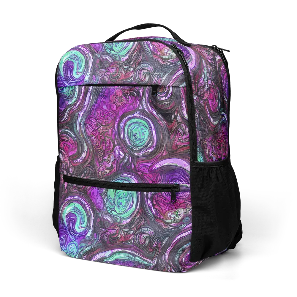 Neon Rosette on Utility Backpack — Left Front