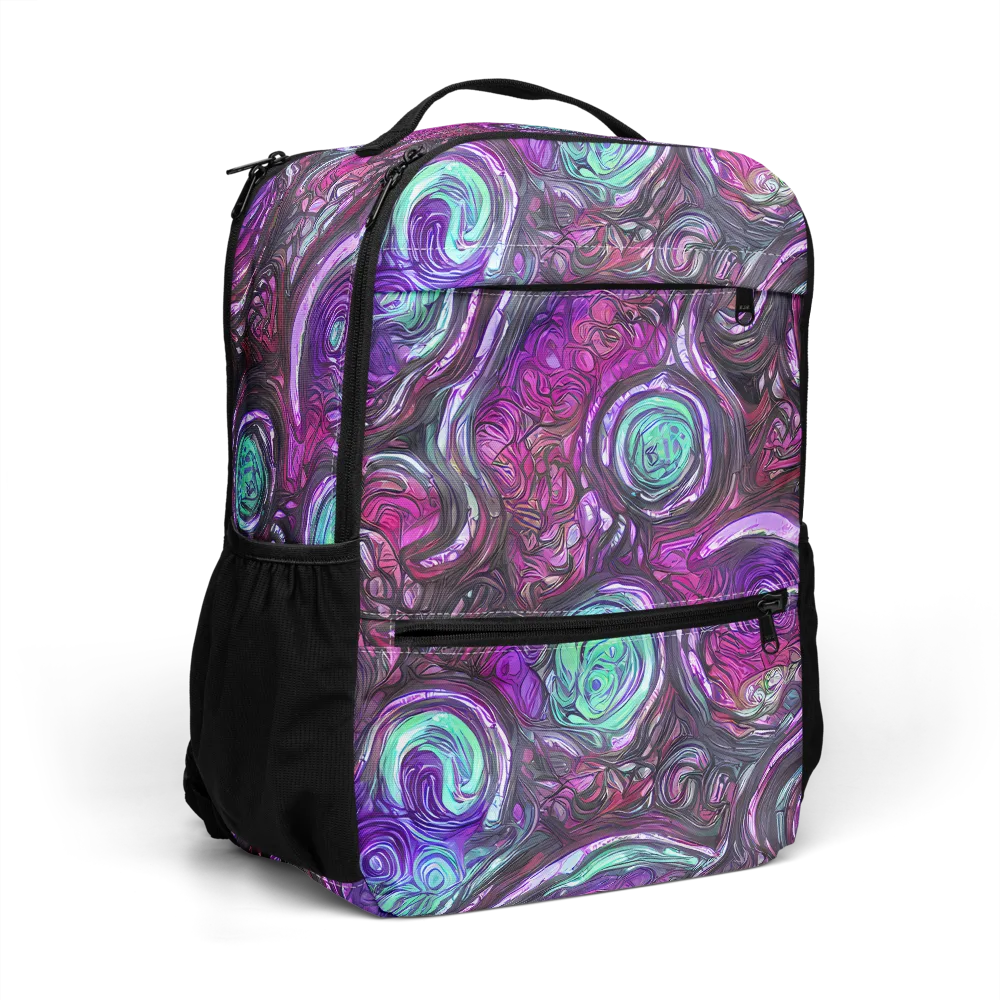 Neon Rosette on Utility Backpack — Right Front