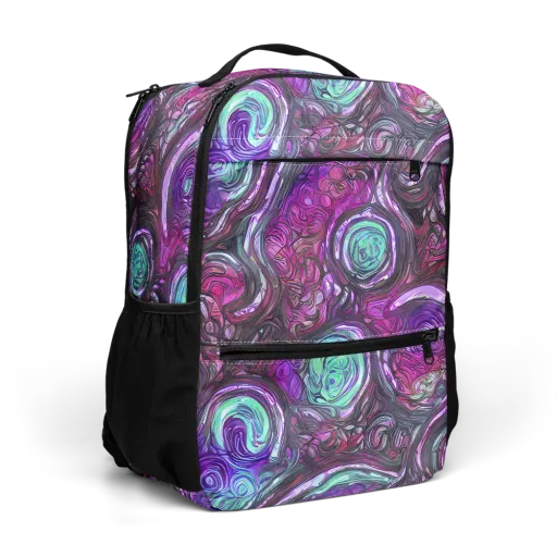 Neon Rosette on a Utility Backpack