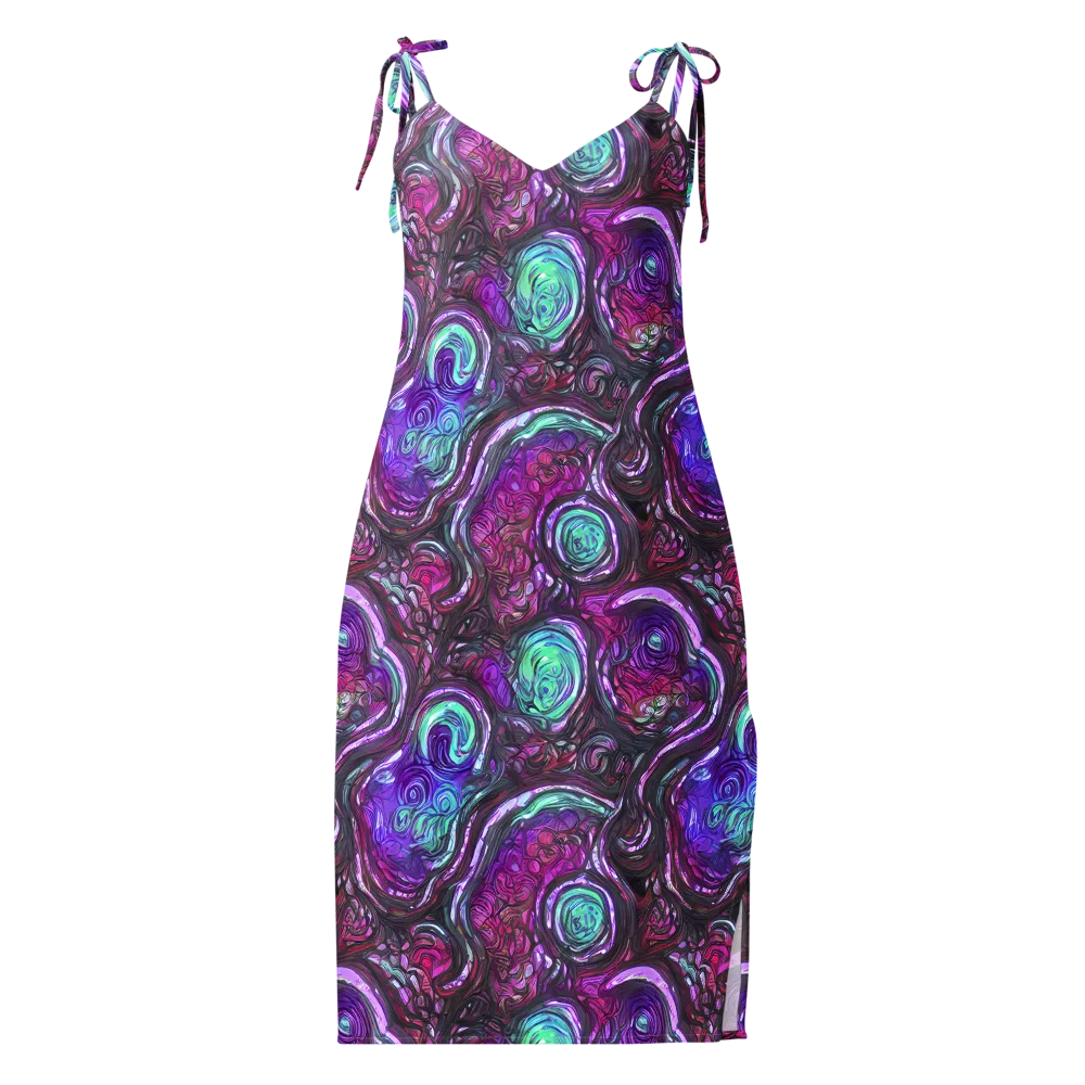 Neon Rosette on Slip Dress — Front