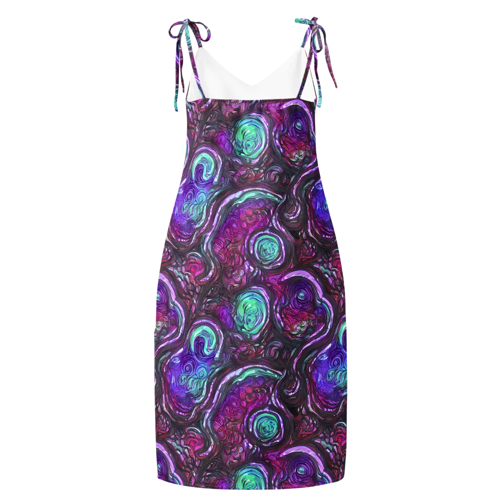 Neon Rosette on Slip Dress — Back
