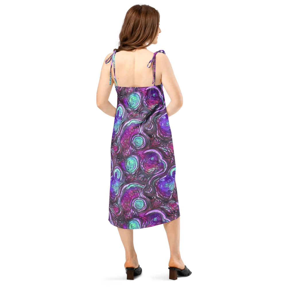 Neon Rosette on Slip Dress — Back