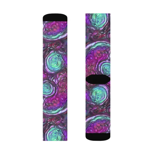 Neon Rosette on a Socks
