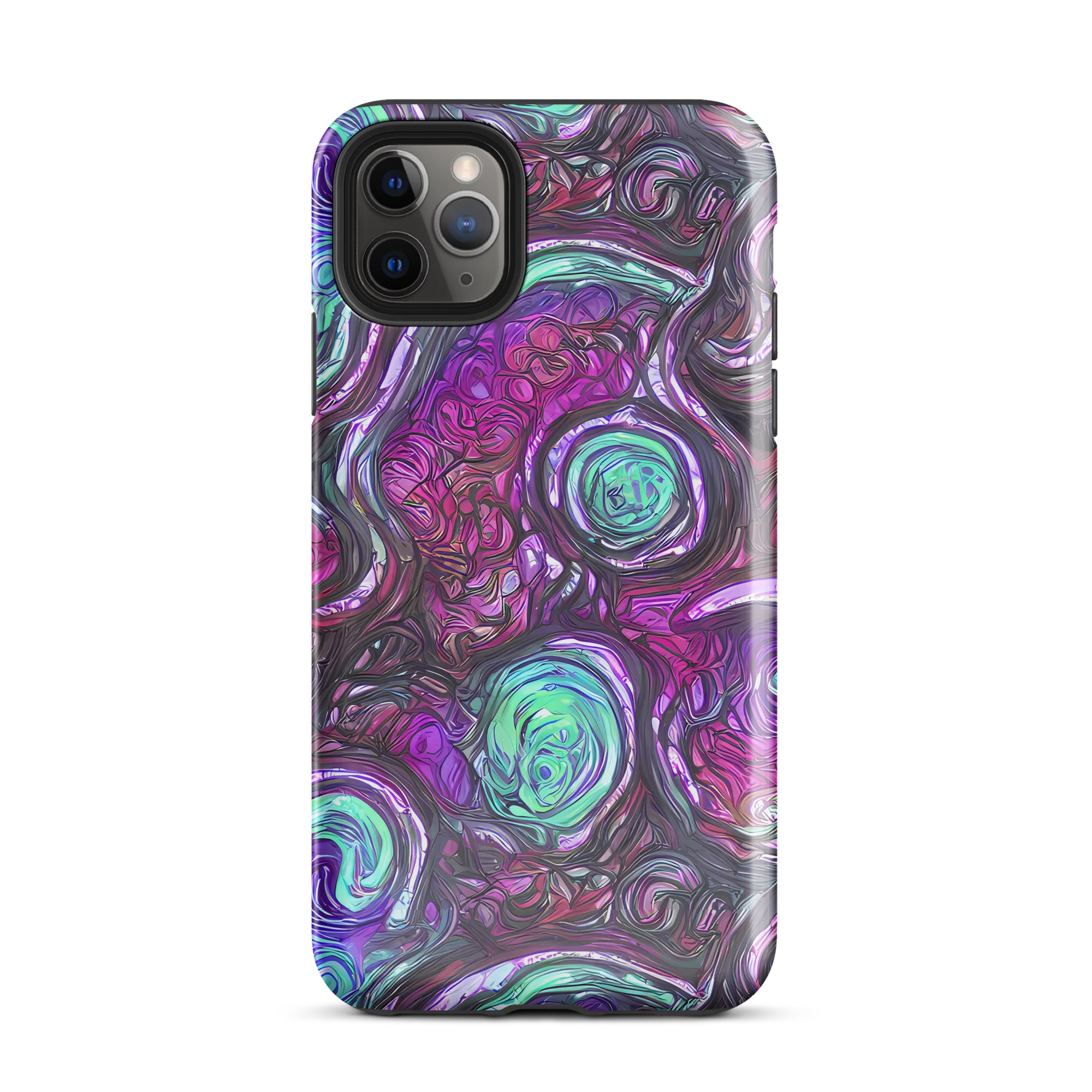 Neon Rosette on Tough Case for iPhone® — Front