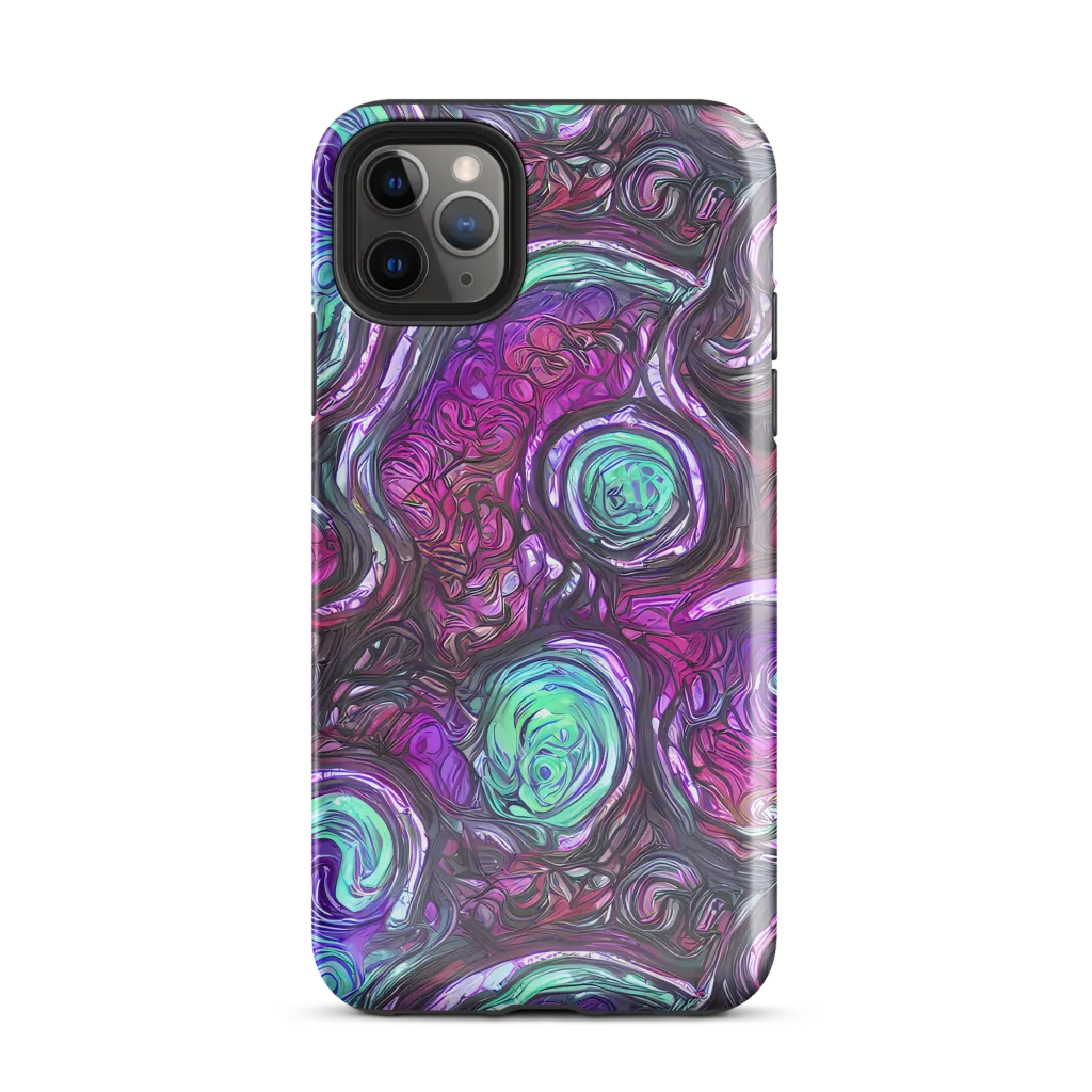 Neon Rosette on Tough Case for iPhone® — Front