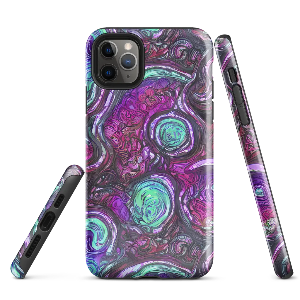 Neon Rosette on Tough Case for iPhone® — Front