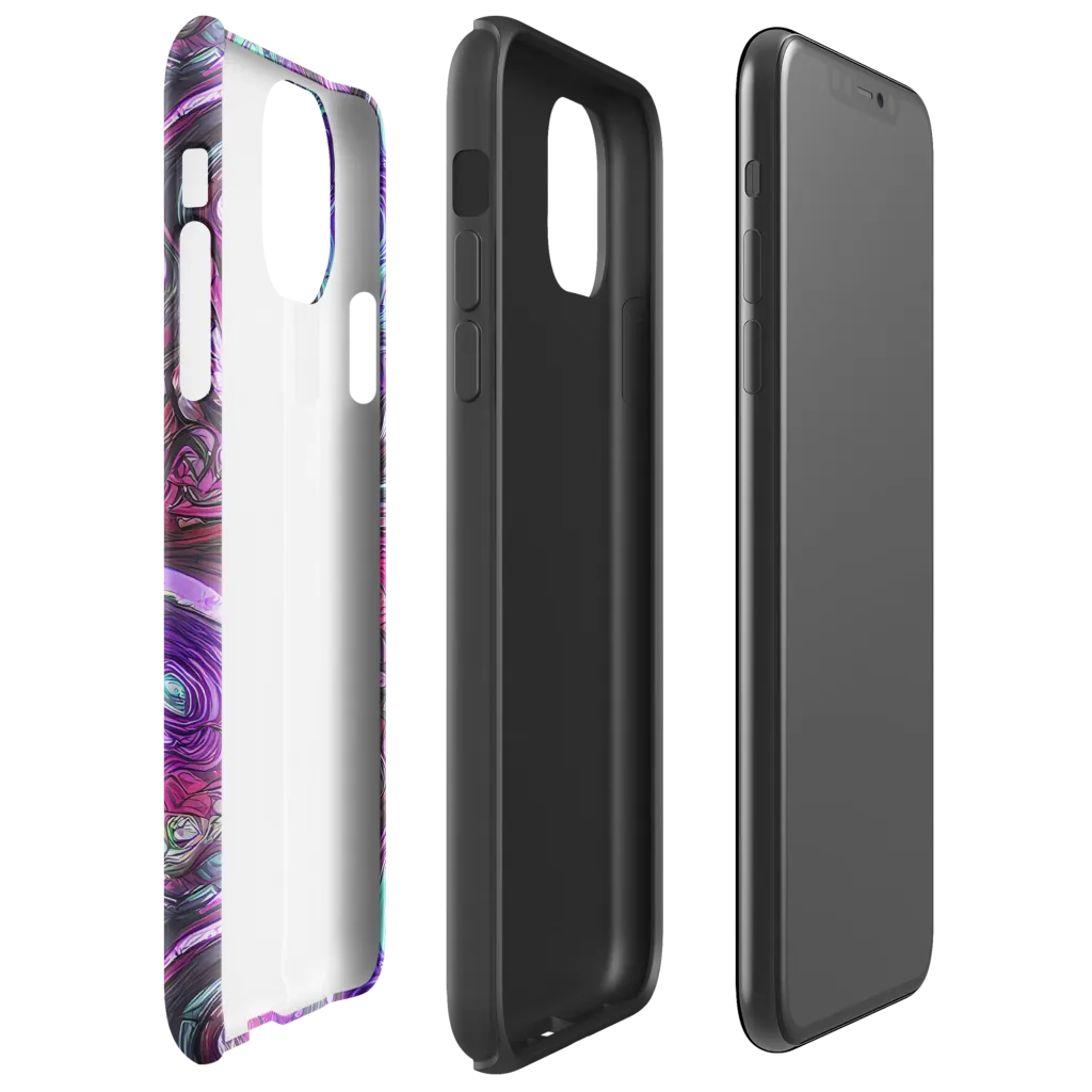 Neon Rosette on Tough Case for iPhone® — Right